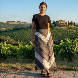 Vintage Handmade Cottagecore Quilted Wrap Skirt